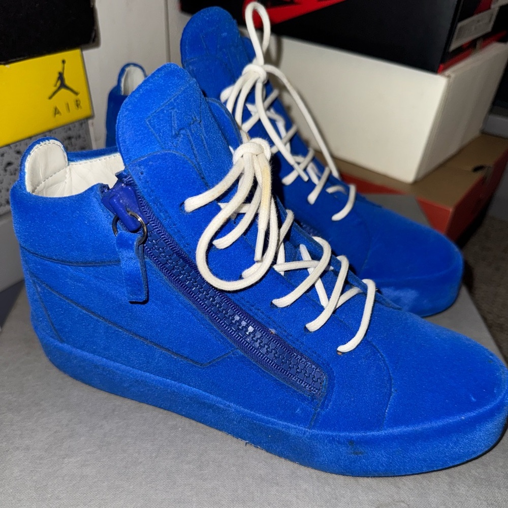 Blue High-Top Sneakers